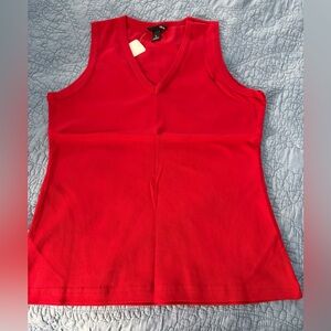 NWT H&M Red V-Neck Sleeveless Tank Top